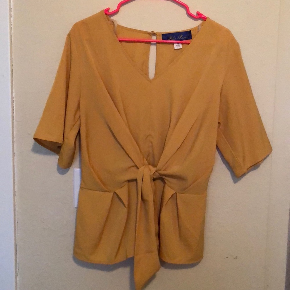 Francesca mustard blouse